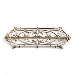 10k yellow Gold filigree Style Brooch